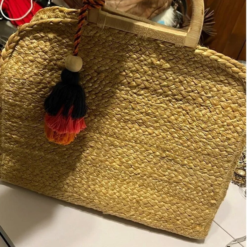 Antik Kraft Jute Tote from Anthropologie Bag
